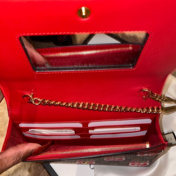 NEW!💕Gucci Beige card chain  Gucci GG 🍎 - Picture 5 of 10